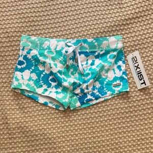 2xist Turquoise and White Swim Shorts